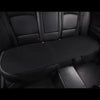 A black breathable ice silk car seat cushion is shown inside a vehicle cabin.