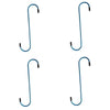 Four blue car brake caliper hangers designed for axle and suspension mounting.