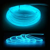 Ruban de lumière LED néon bleu vif et flexible en forme circulaire.