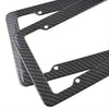Black carbon fiber license plate frame with mounting hardware