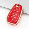 Rotes und goldenes 4-Tasten TPU-Schlüsselhalter für Chevrolet-Fahrzeuge.