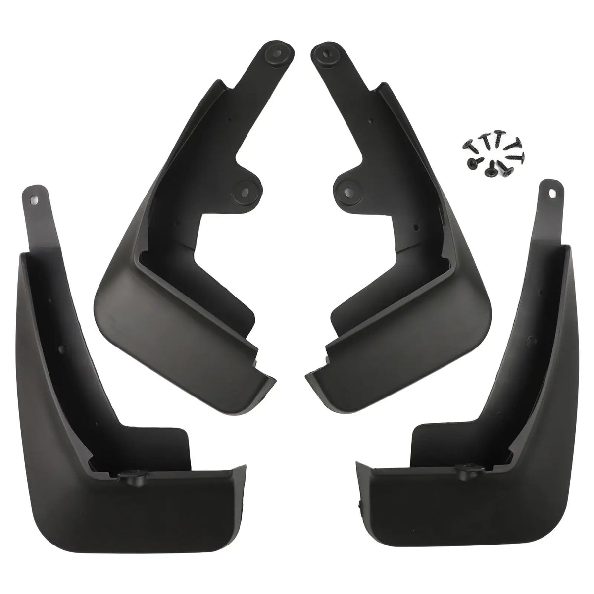 Un jeu de cache-boue noirs pour une Mazda CX-30.
