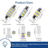 Various sizes of high-intensity SMD LED replacement bulbs shown in different angles and dimensions