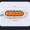 LED tail light assembly with dimensions showing 195mm length and 90mm height