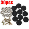 30 pieces of black car roof headliner repair buckles with anti-rust coating and various metal fasteners