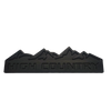 Black 3D zinc alloy decal featuring a mountain range silhouette and the text HIGH COUNTRY.