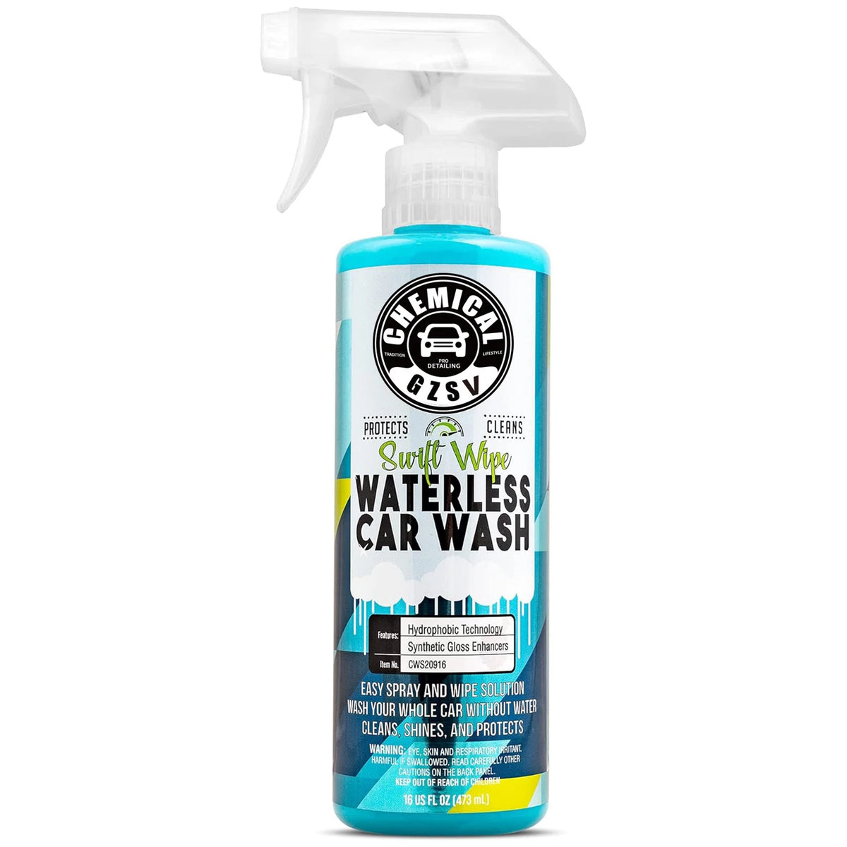 Bouteille de spray de lavage auto sans eau Chemical GSV pour l'entretien des véhicules.
