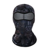 A dark gray and black all-weather windproof balaclava face mask for motorcycling