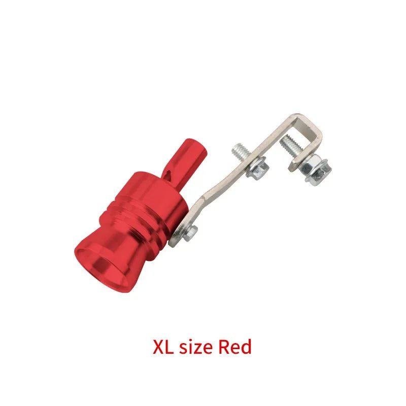 Sifflet de turbine automobile rouge taille XL avec collier métallique.