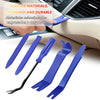 A set of blue plastic tools for removing car trim, including various specialized tools.
