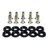 A set of M6 aluminum fender washers and bolts for car fasteners.