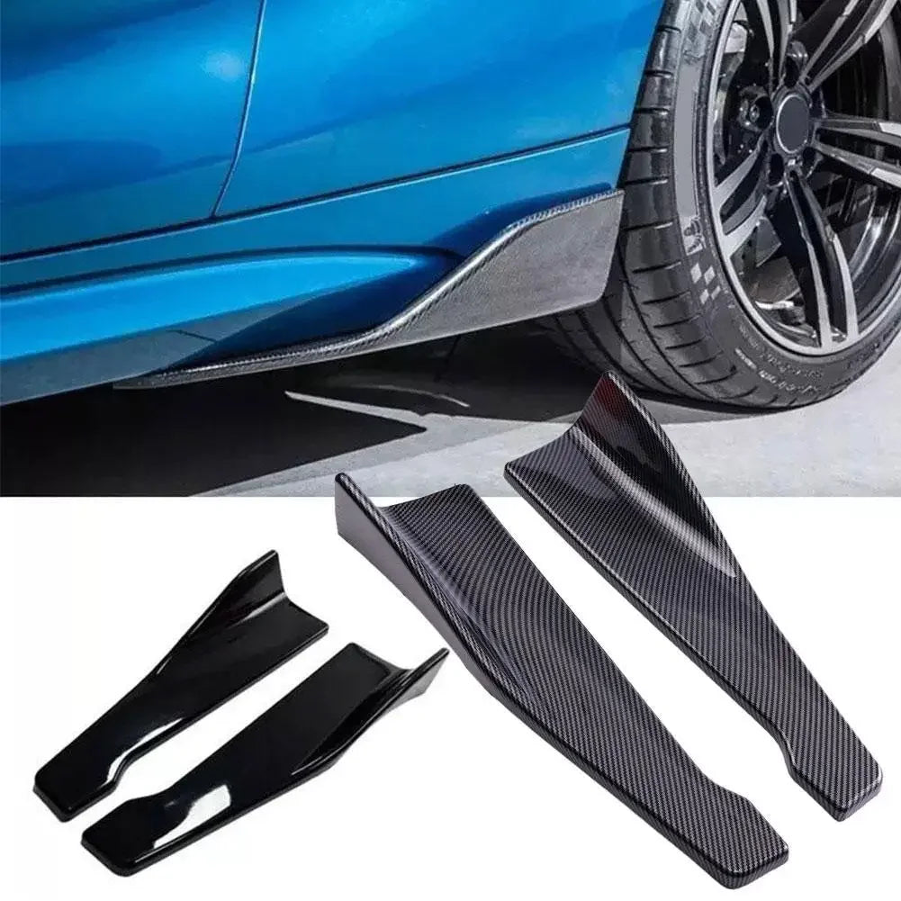 Black carbon fiber universal car bumper lip diffuser for sport styling