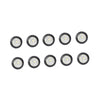 A set of eight round LED side marker lights for trucks, trailers, and RVs.
