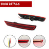 LED rear bumper reflector lights for Subaru Forester 2008-2018 shown in various angles