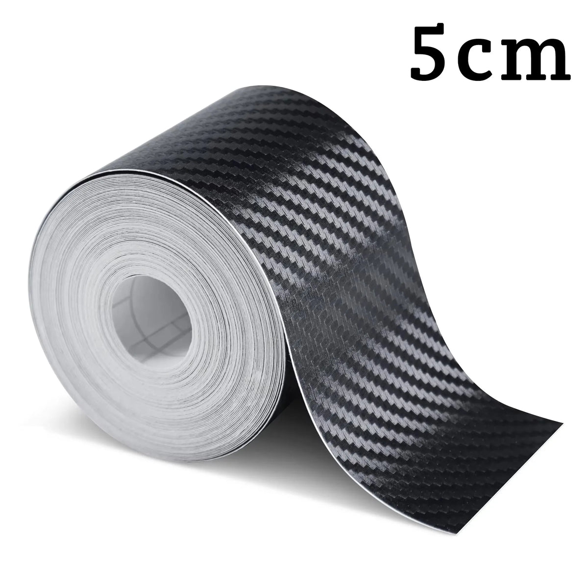 Film de protection tissé en fibre de carbone noire pour carrosserie de voiture, 5 cm de large.