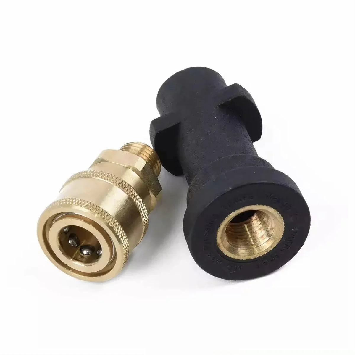 Adaptador universal de 1/4 de pulgada para lavadora a presión, negro y latón