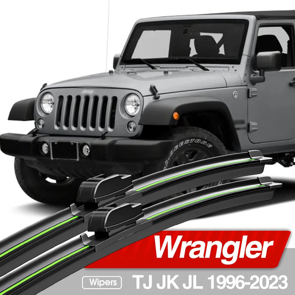 Escobillas limpiaparabrisas universales para Jeep Wrangler TJ JK JL de 1996 a 2023