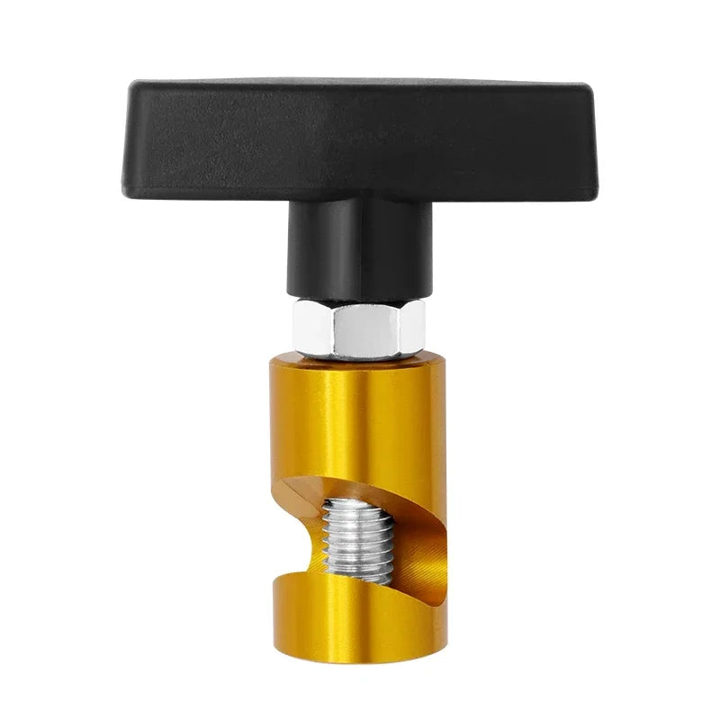 Black car anti-skid lifting rod with a brass threaded base and a flat top mount.