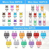 Assortment kit of various car fuses in micro, mini, and standard sizes with different color options