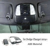 Carbon fiber interior decoration kit for Dodge Charger featuring a headlight cover and trim pieces.