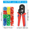 A set of 700 PCS and HSC8 6-4A tube crimping terminals in various colors and sizes.