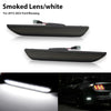 Schwarze geräucherte LED-Seitenmarkierungsleuchten für einen Ford Mustang (2015-2023)