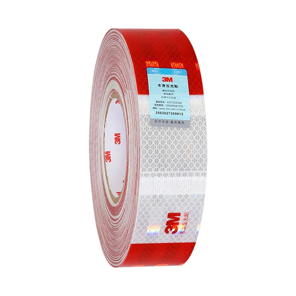Roll of 3M high-visibility reflective decal for trucks and vehicles in red and silver packaging