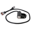 Black electrical kill switch for CNC aluminum headlights, designed for Sur-Ron Light Bee and Segway X Series.