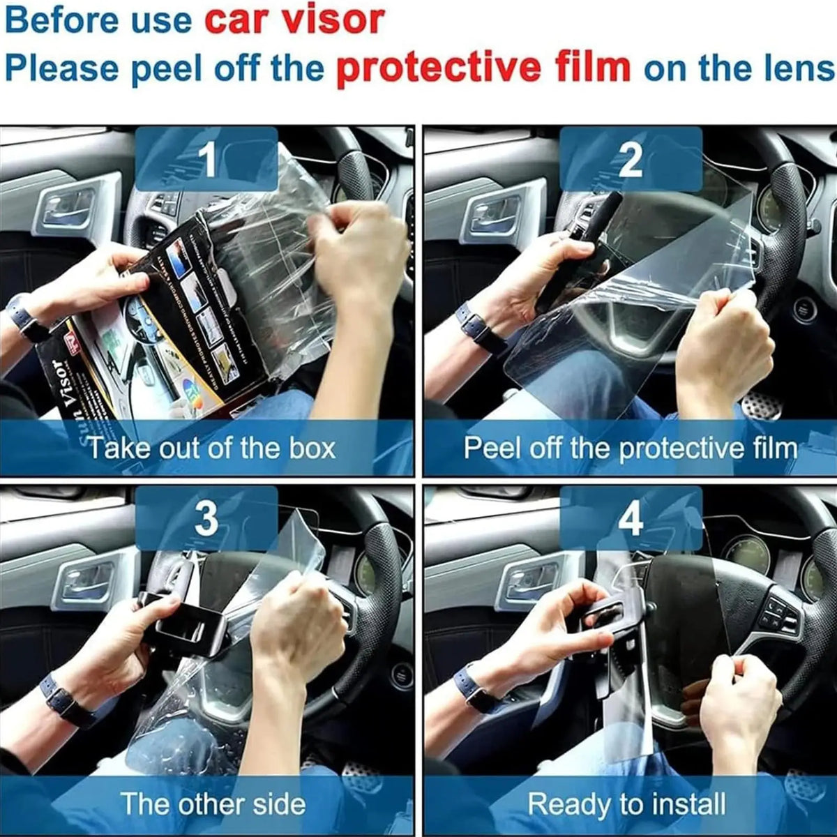 Instrucciones paso a paso para instalar un parasol de coche para mejorar la visibilidad al conducir