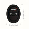 A black universal car door lock protector set with a rectangular opening and mounting holes.