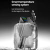 A smart temperature sensing system device is shown resting on a block of ice.