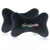 Black memory foam shoulder cushion with the name Giulietta embroidered on it