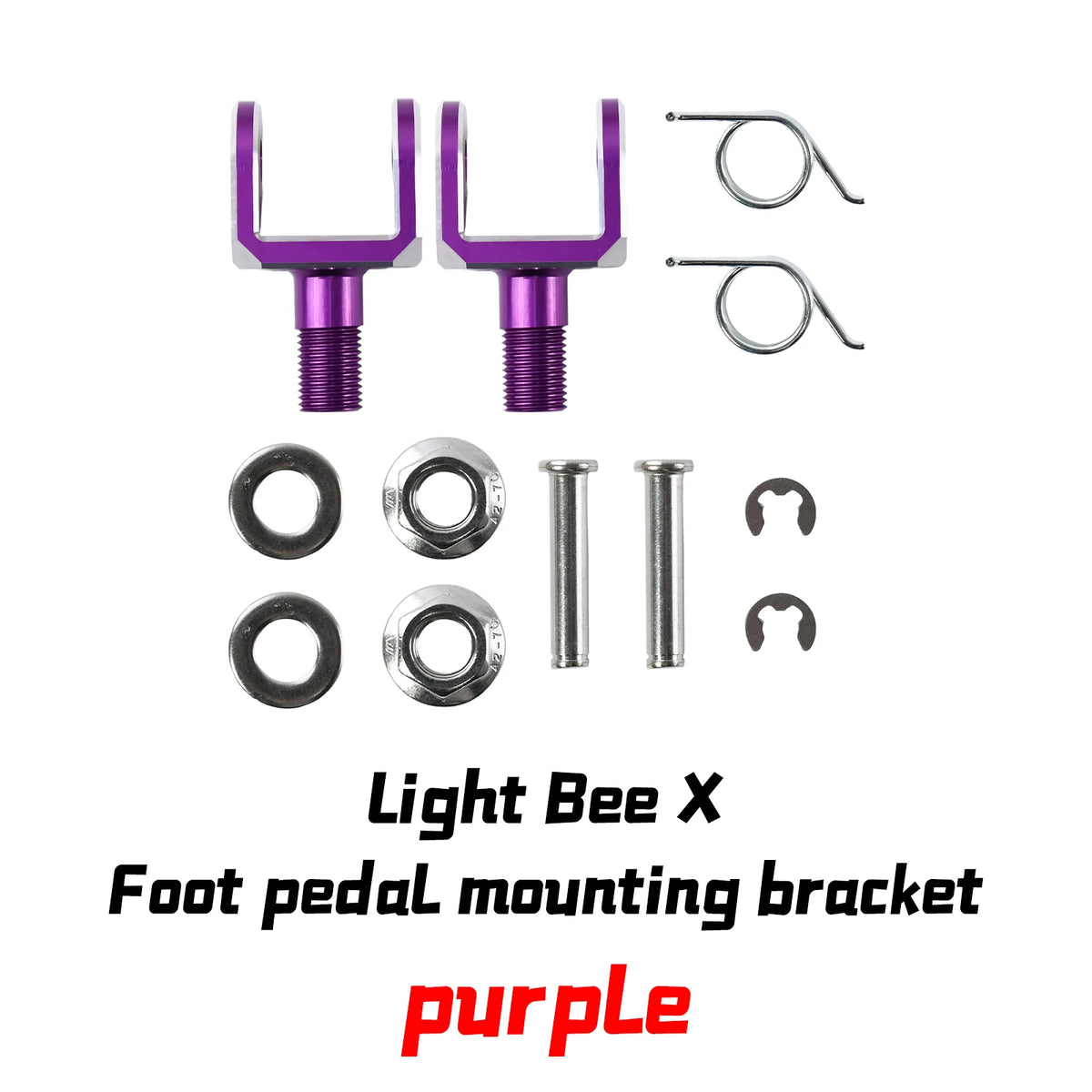 Violettes Lichtbiene X Fußpedal-Montage-Kit für benutzerdefinierte Beleuchtungsinstallation