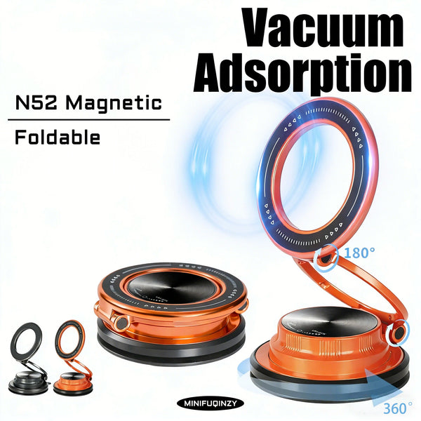 Support magnétique pliable N52 pour voiture, téléphone et appareil photo, vu sous différents angles