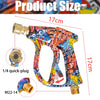 A high-pressure foam water gun kit showing the main body, a quick-plug, and an M22-14 fitting.