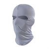 Masque tout-en-un gris pour le cyclisme et les sports, vu de face.