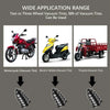 Three types of vacuum tire studs shown: motorcycle, electric vehicle, and tricycle.