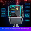 A multi functional fast charging romantic atmosphere light device with various output options and a light on off switch.
