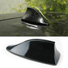 A black universal car shark fin antenna cover is shown in a close-up view.