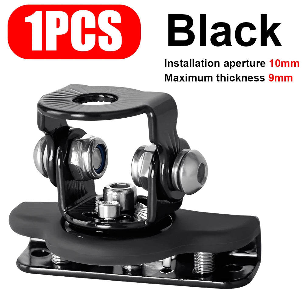 Support sans perçage pour barres lumineuses LED, avec une ouverture de 10 mm et une épaisseur maximale de 9 mm.