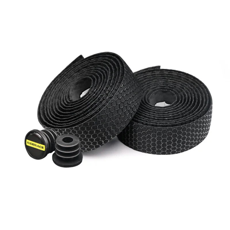 Rolls of black breathable silica gel handlebar tape for bicycle grips