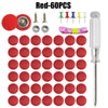 Red 60 pieces of car roof interior trim clip fasteners with screw caps