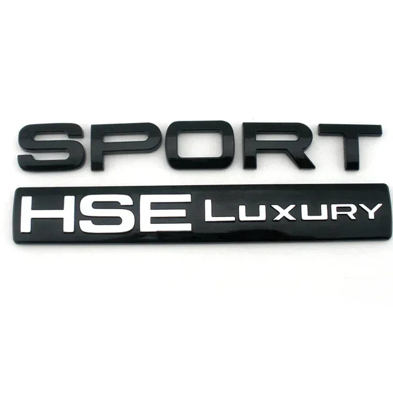 Black and white text badge featuring SPORT and HSE LUXURY on a rectangular background