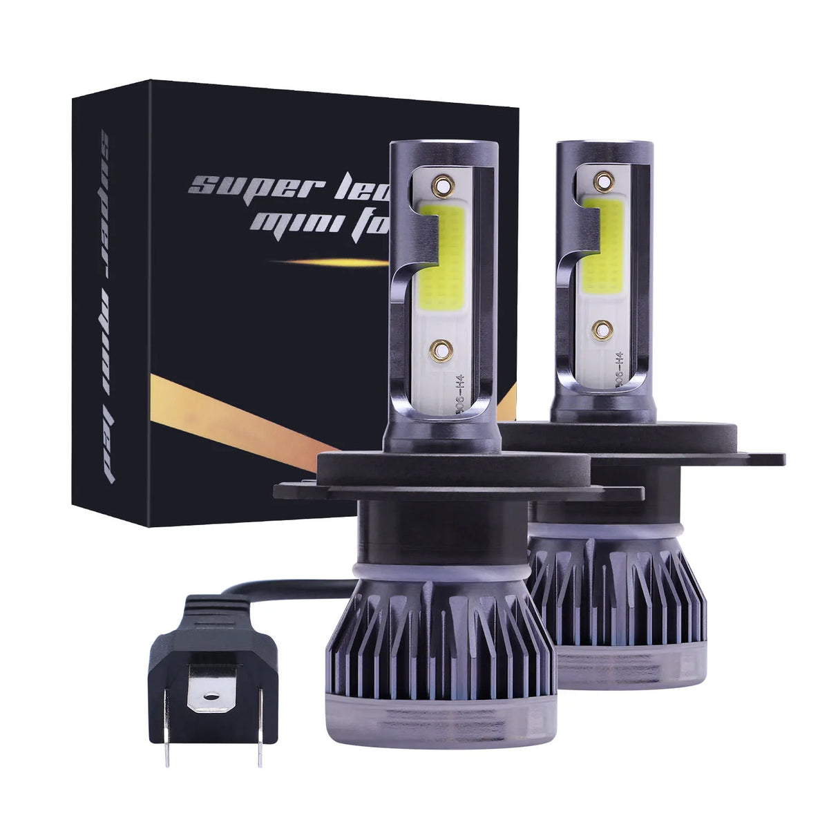 Eine Box und eine Scheinwerferglühbirnenbaugruppe für Super LED Mini-Nebelscheinwerfer.