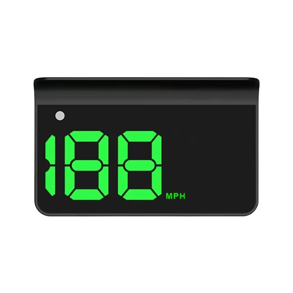 A black digital car dashboard speedometer displaying 188 MPH in bright green numbers.