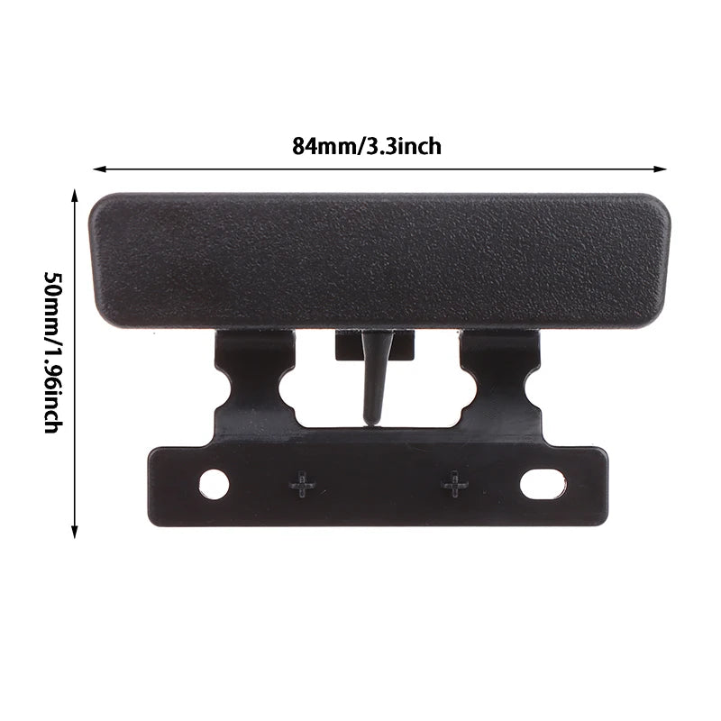 Accoudoir de console de voiture noir avec loquet et couvercle, dimensions 84mm x 50mm