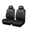 Black PU leather car seat covers for SUVs shown from the side.