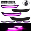 Pink purple LED side marker lights with dynamic scan feature shown in various forms and a close-up view.