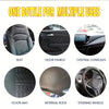 A collection of automotive cleaning products including a seat, door panels, central consoles, floor mat, internal roof, and s