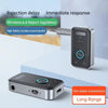 A silver Bluetooth 6.0 audio adapter device is shown with a detachable sound module and a separate body unit.